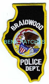 ILLINOIS,BRAIDWOOD POLICE 1 STATE SHAPED_wm